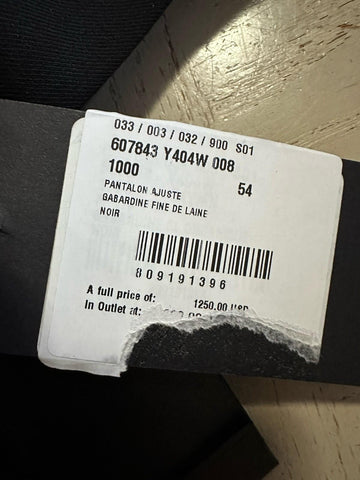 NWT $1250 Saint Laurent Men’s Wool Dress Pants Black 38 US ( 54 Eu ) Italy