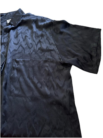 NWT $1550 Saint Laurent Men OVERSIZE SHIRT Black 39/15.5 ( Regular Size XXL )