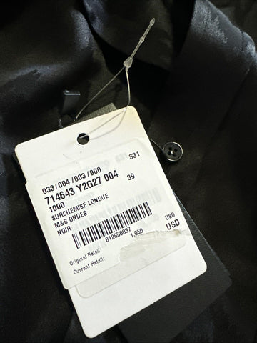 NWT $1550 Saint Laurent Men OVERSIZE SHIRT Black 39/15.5 ( Regular Size XXL )