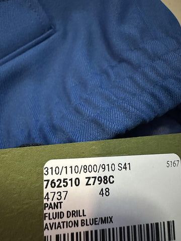 Gucci Men’s Drawstring Dress Pants Blue 32 US/48 Eu New $1200