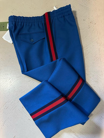 Gucci Men’s Drawstring Dress Pants Blue 32 US/48 Eu New $1200