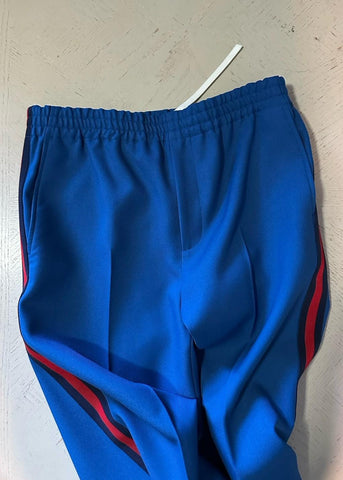Gucci Men’s Drawstring Dress Pants Blue 32 US/48 Eu New $1200