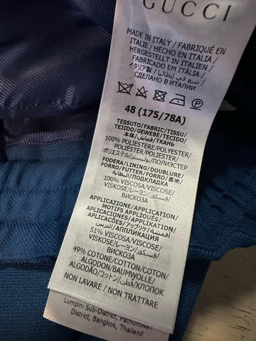 Gucci Men’s Drawstring Dress Pants Blue 32 US/48 Eu New $1200