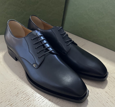 NIB $1400 Gucci Men’s Leather Oxford Shoes Black 12.5 US/11.5 UK Italy