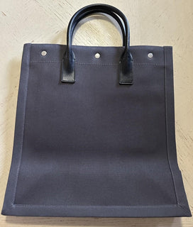 New $1900 Saint Laurent RIVE GAUCHE NORTH/SOUTH TOTE BAG Dark Gray 632539