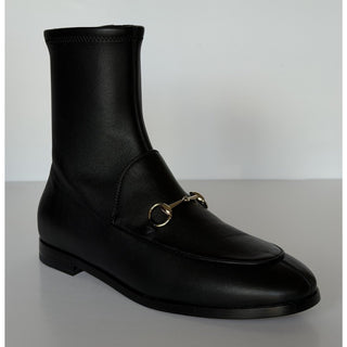 Gucci Women's Leather Horsebit Black Ankle Boots 9 US (39 Euro) IT 831013 NIB