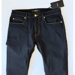 Versace Men’s Black Stretch Denim Jeans Size 36 US 1011841 NWT $950