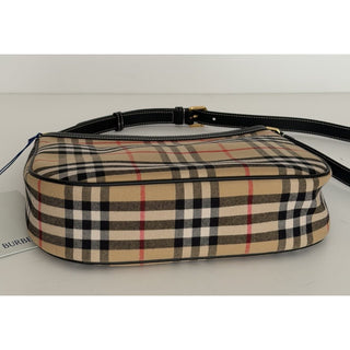 Burberry Zip Closure Archive Beige IP Check Satchel Bag 8111415 IT NWT $1450