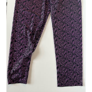 Versace Print Women’s Swim Robe Pants Black/Pink 2 US (38) IT 101013 NWT $1095