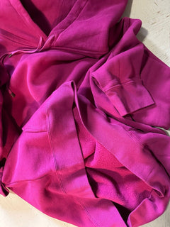 NWT $850 Saint Laurent Men’s Printed Hoodie Pullover Color Fuchsia Size XL Italy