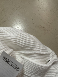 New $3695 Brunello Cucinelli Rib Knit Cotton Midi Dress White Size L
