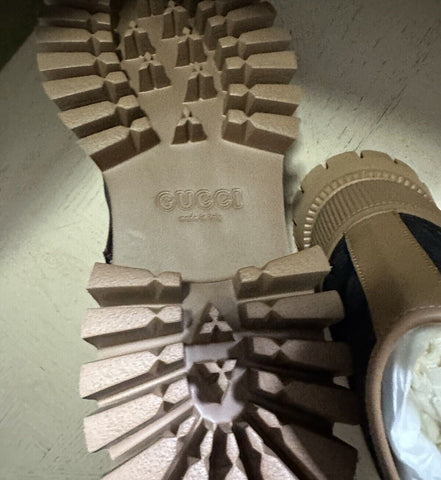 NIB Gucci Men GG Logo Canvas/Leather Boots Shoes Black/Beige 12 US/11 UK 699970