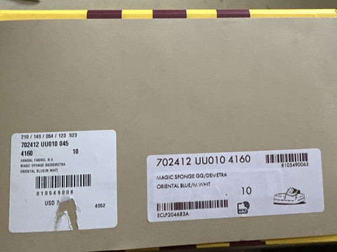 NIB Gucci x adidas Mens Sandal Shoes Blue 11 US/10 UK 702412