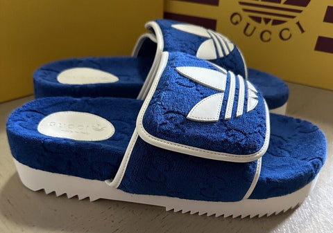 NIB Gucci x adidas Mens Sandal Shoes Blue 11 US/10 UK 702412