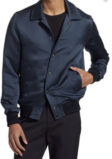 New $3250 Isaia Men’s Wool & Silk Jacket Coat DK Blue 40R US/50R Eu Italy
