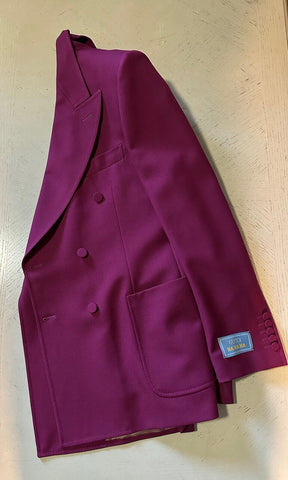 NWT $3300 Gucci Men Gucci HA HA HA Wool Sport Coat Blazer Red Wine 42R US/52R Eu