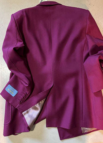 NWT $3300 Gucci Men Gucci HA HA HA Wool Sport Coat Blazer Red Wine 42R US/52R Eu