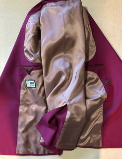 NWT $3300 Gucci Men Gucci HA HA HA Wool Sport Coat Blazer Red Wine 42R US/52R Eu