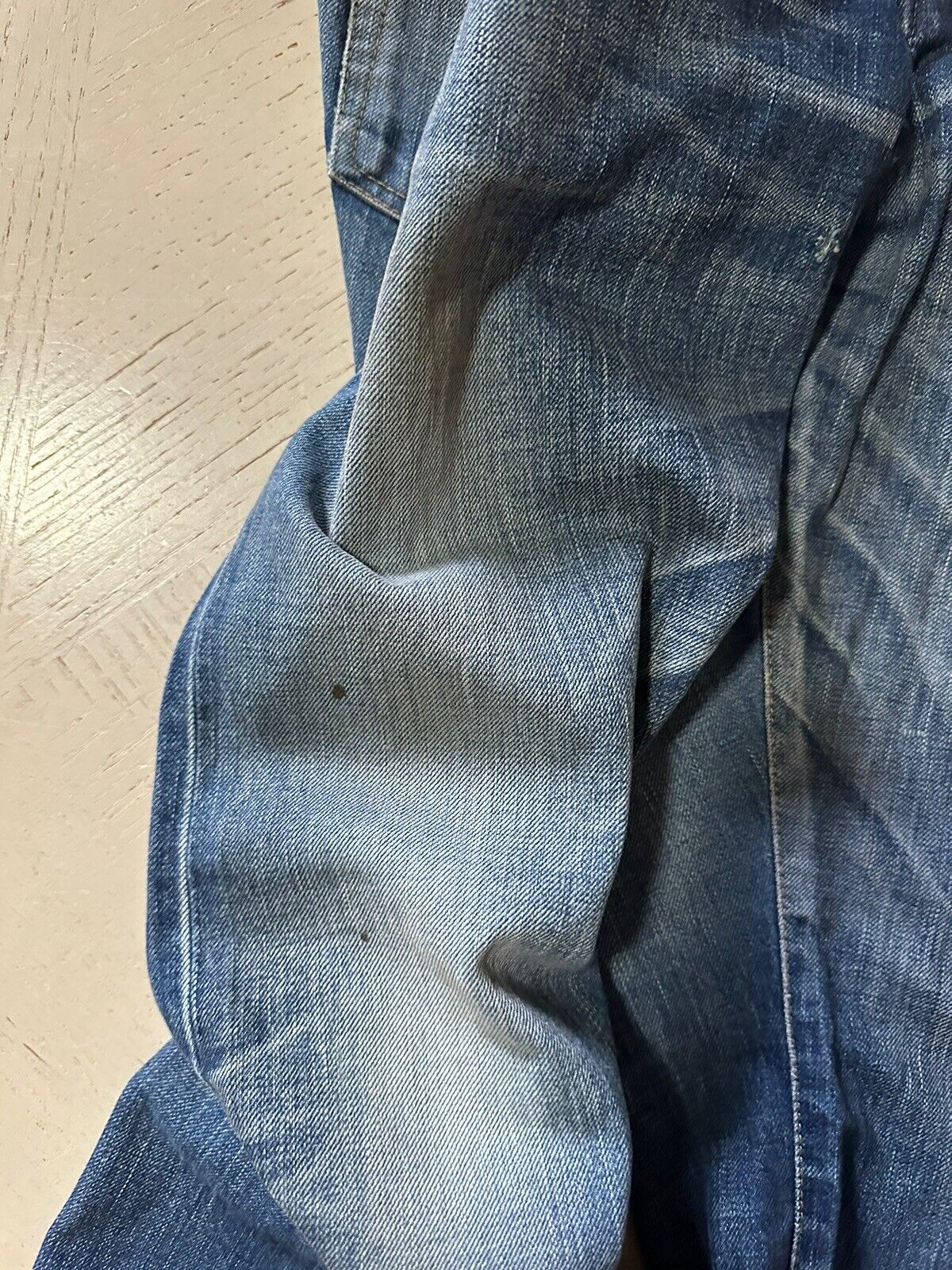 NWT $890 Saint Laurent Men slim jeans in dirty blue denim 34 US