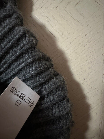 New $5395 Brunello Cucinelli Cashmere Cable Knit Sweater Dress Charcoal Size S