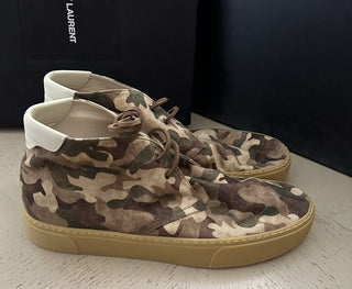NIB Saint Laurent Men Canvas Camouflage Menphis Sneakers Green/Mul 10.5 US/43.5