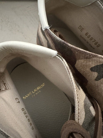 NIB Saint Laurent Men Canvas Camouflage Menphis Sneakers Green/Mul 10.5 US/43.5