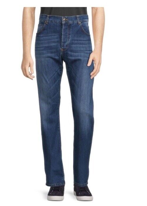 NWT $850 ISAIA Light Whiskered Jeans Pants Blue size 38 US/54 Eu