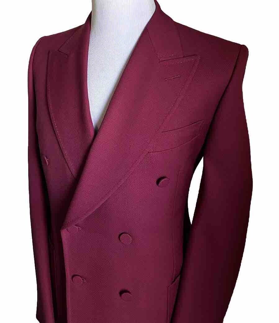 NWT $3300 Gucci Men Gucci HA HA HA Wool Sport Coat Blazer Red Wine 40R US/50R Eu