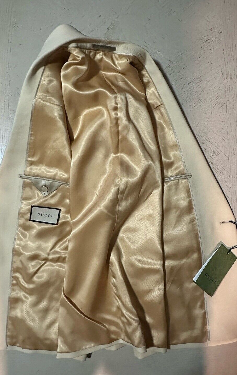 NWT $2600 Gucci Men Sport Coat Blazer Color Cornsilk 40R US/50R Eu