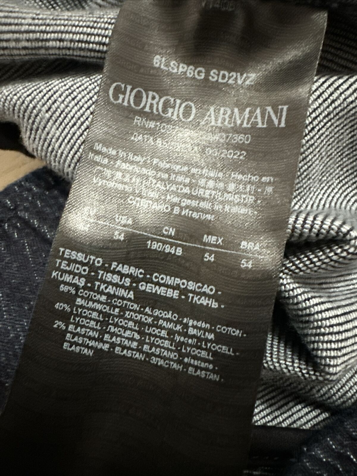 NWT $895 Giorgio Armani Mens Sweatpants Jogging Pants Navy 38 US/54 Eu Italy