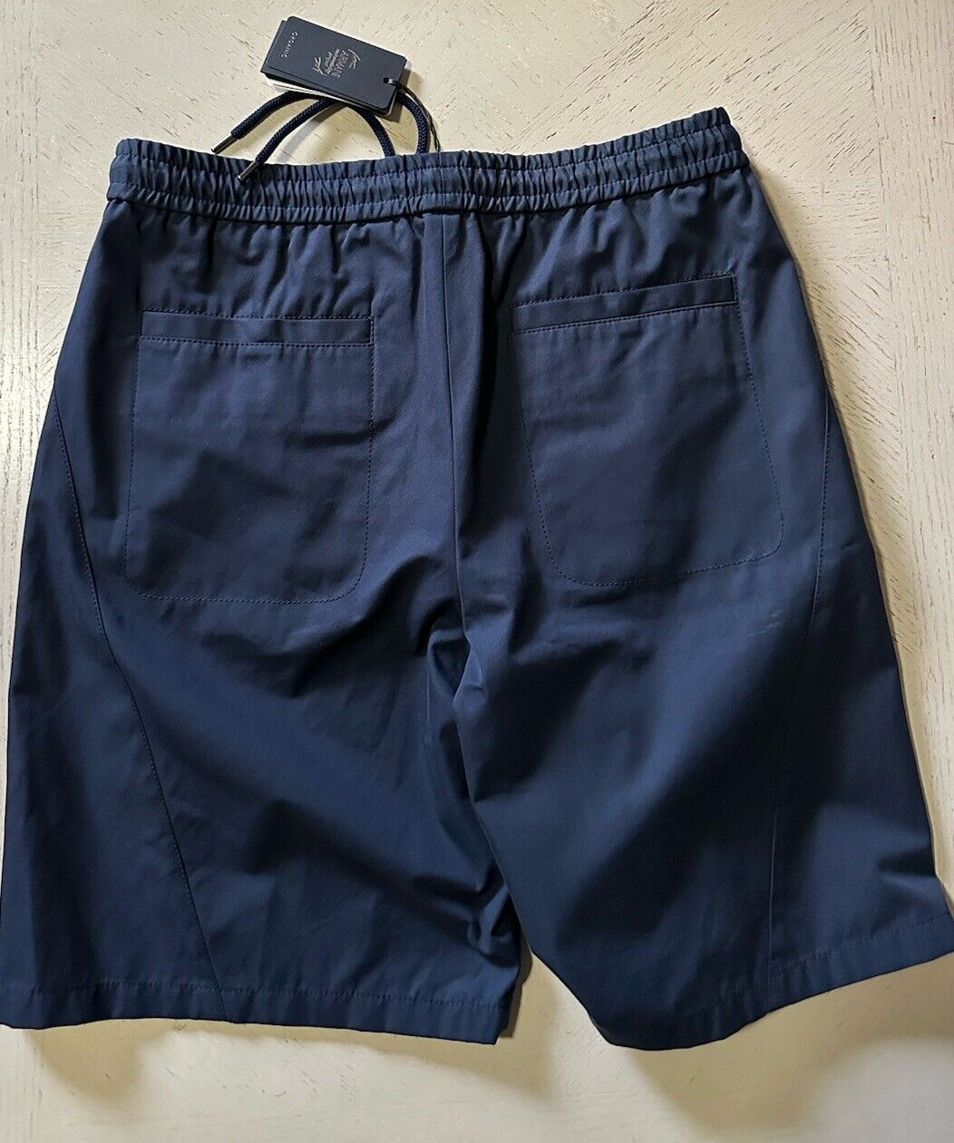 NWT $1045 Giorgio Armani Men Drawstring Bermuda Short Pants Navy 38 US/54 Eu