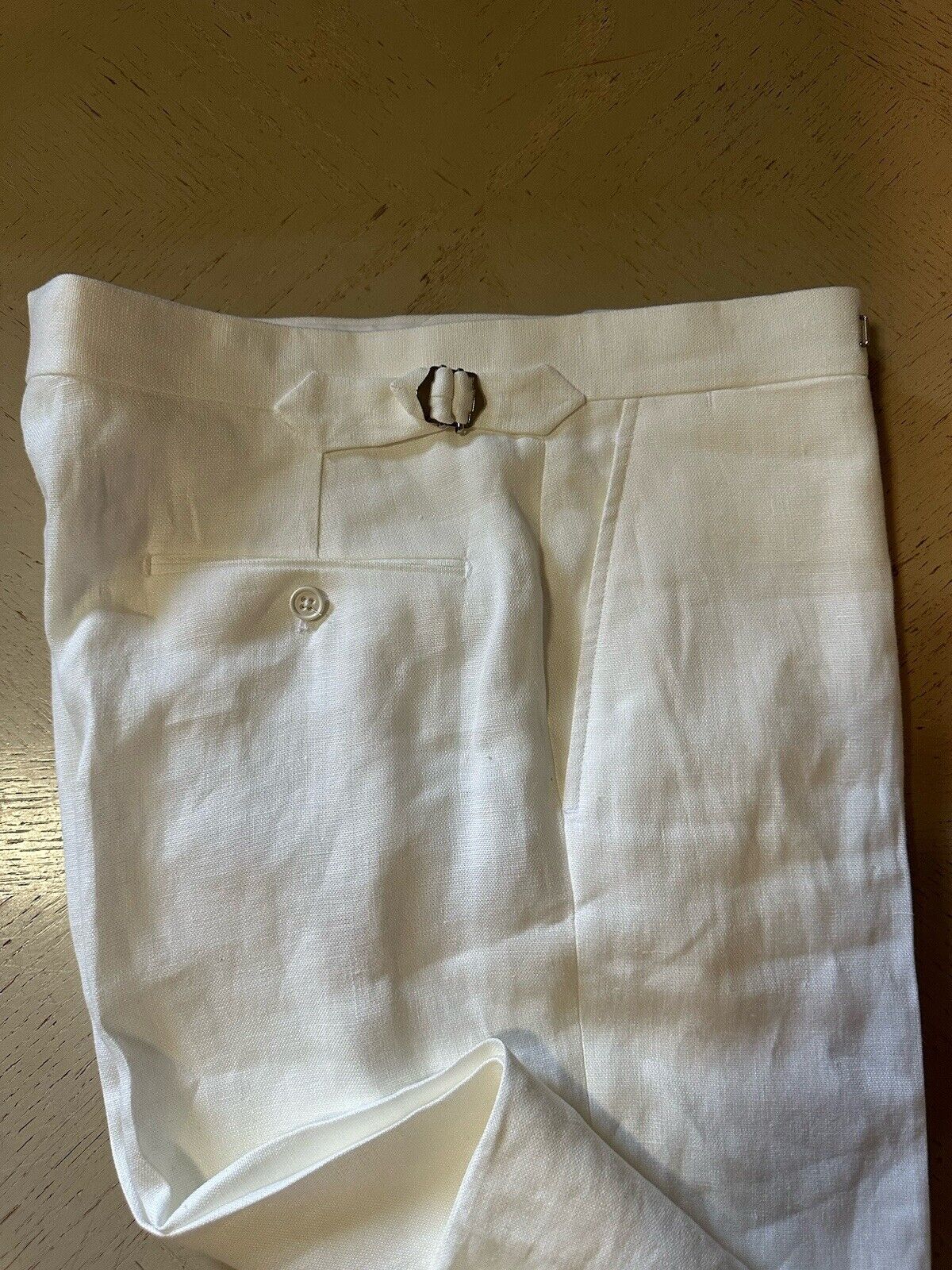 NWT  Ralph Lauren Purple Label Men’s Linen Pants White 36 US/52 Eu Italy