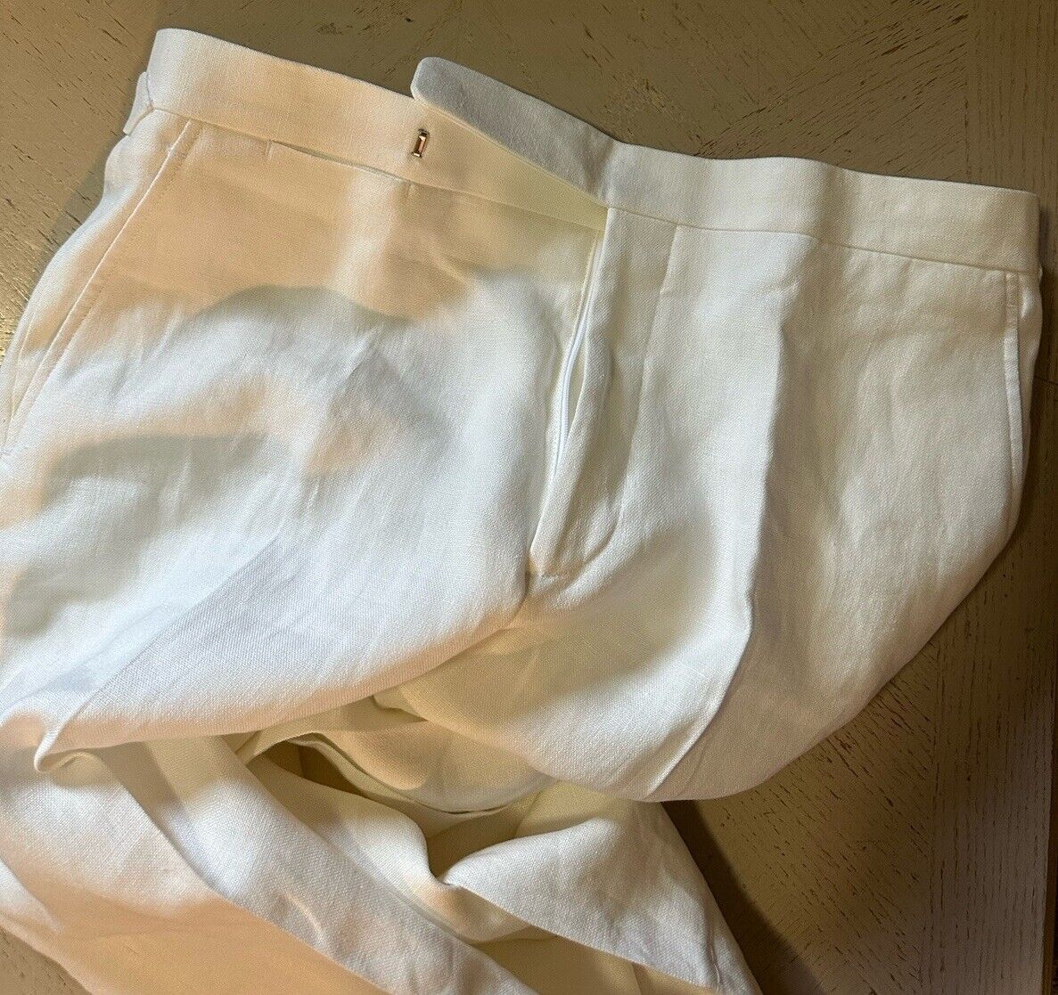 NWT  Ralph Lauren Purple Label Men’s Linen Pants White 36 US/52 Eu Italy