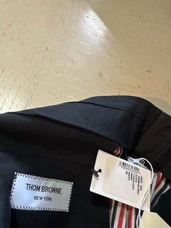 New $1190 Thom Brown Women Wool Windowpane Cropped Pants Navy/White 48/12 Italy