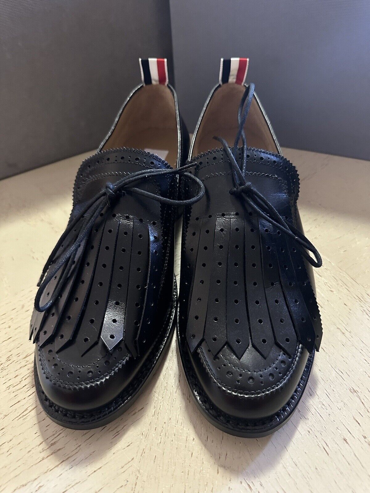 NIB $1190 Thom Browne Men Leather Tassel Loafers Black 10 US / 43 EU Italy