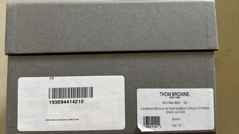 NIB Thom Browne Men  Wingtip Leather Oxford Brogue Sneakers 10 US / 43 EU Italy