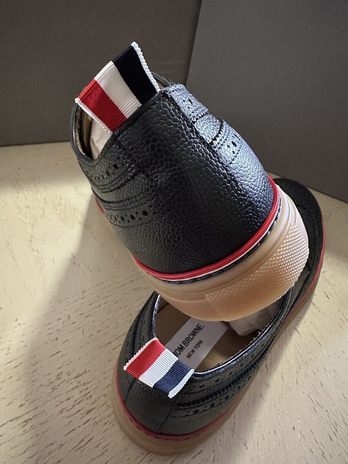 NIB Thom Browne Men  Wingtip Leather Oxford Brogue Sneakers 10 US / 43 EU Italy