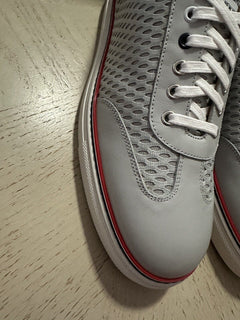 NIB Thom Browne Men Leather & Mesh Training Sneakers Shoes Gray 11 US/44 Eu Ita