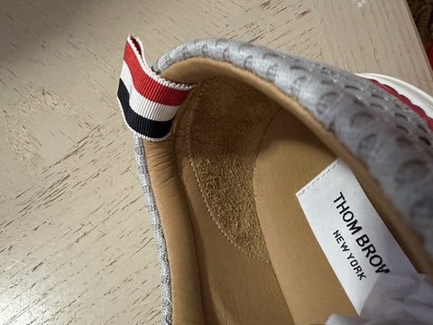 NIB Thom Browne Men Leather & Mesh Training Sneakers Shoes Gray 11 US/44 Eu Ita