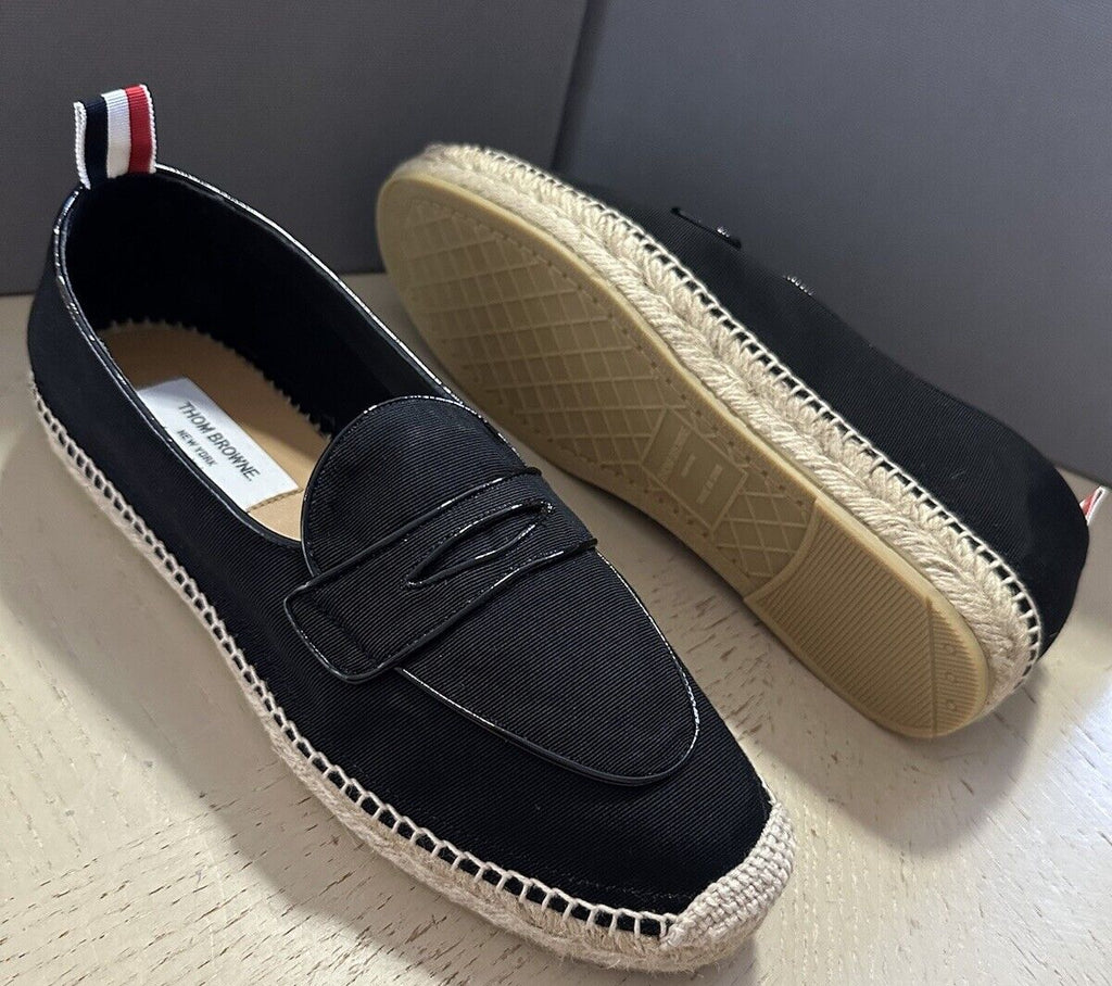 NIB Thom Browne Men Penny Espadrille Loafers Shoes Black 9 US/42 EU Spain
