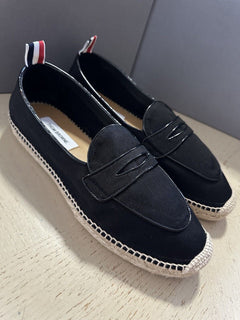 NIB Thom Browne Men Penny Espadrille Loafers Shoes Black 9 US/42 EU Spain