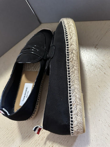 NIB Thom Browne Men Penny Espadrille Loafers Shoes Black 9 US/42 EU Spain