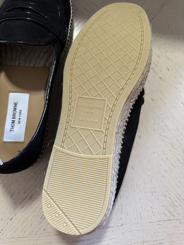 NIB Thom Browne Men Penny Espadrille Loafers Shoes Black 9 US/42 EU Spain