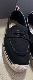 NIB Thom Browne Men Penny Espadrille Loafers Shoes Black 9 US/42 EU Spain
