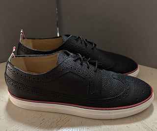 NIB Thom Browne Men Leather Wingtip Oxford Brogues Sneakers Black 12 US/45 EU
