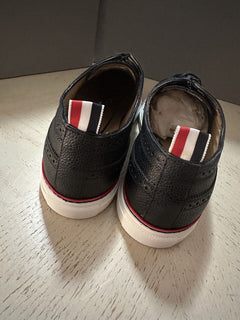 NIB Thom Browne Men Leather Wingtip Oxford Brogues Sneakers Black 12 US/45 EU