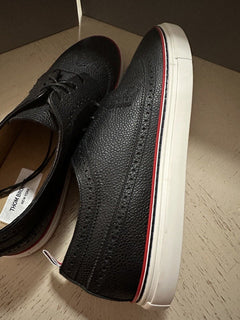 NIB Thom Browne Men Leather Wingtip Oxford Brogues Sneakers Black 12 US/45 EU