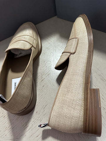 NIB $850 Thom Browne Men Textured Penny Loafers Shoes Natural 9 US/42 EU Italy