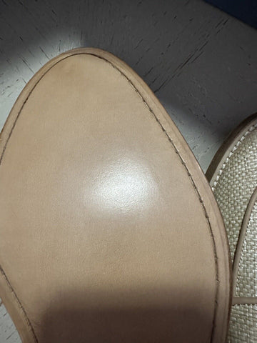 NIB $850 Thom Browne Men Textured Penny Loafers Shoes Natural 9 US/42 EU Italy