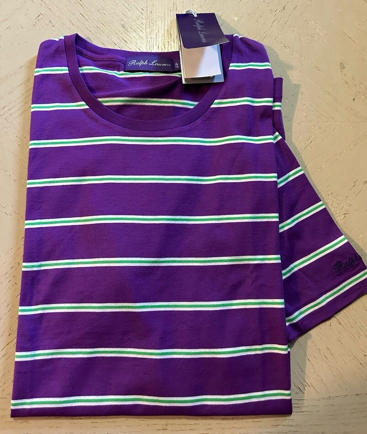 NWT Ralph Lauren Purple Label Men's Cotton T-Shirt Purple Size S